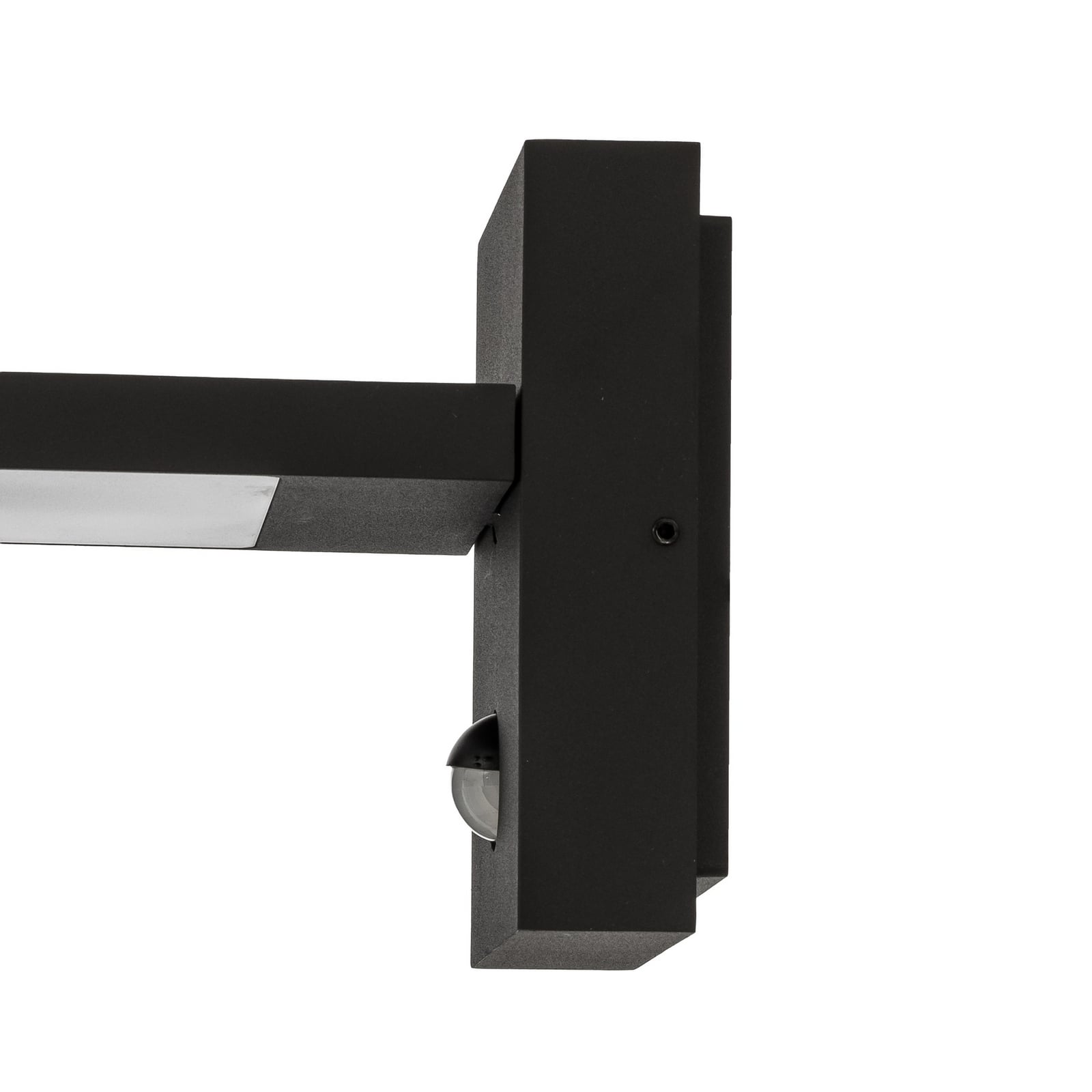Aplique LED para exterior Lucande Silvan, color antracita, con sensor, IP54