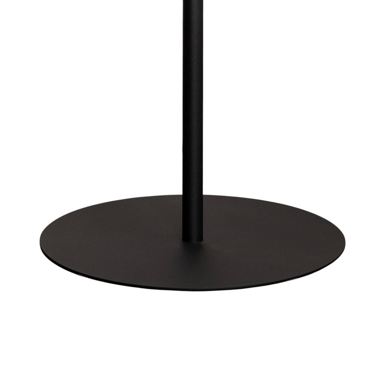 Lampa stojąca Joel, metal i szkło, czarna/biała