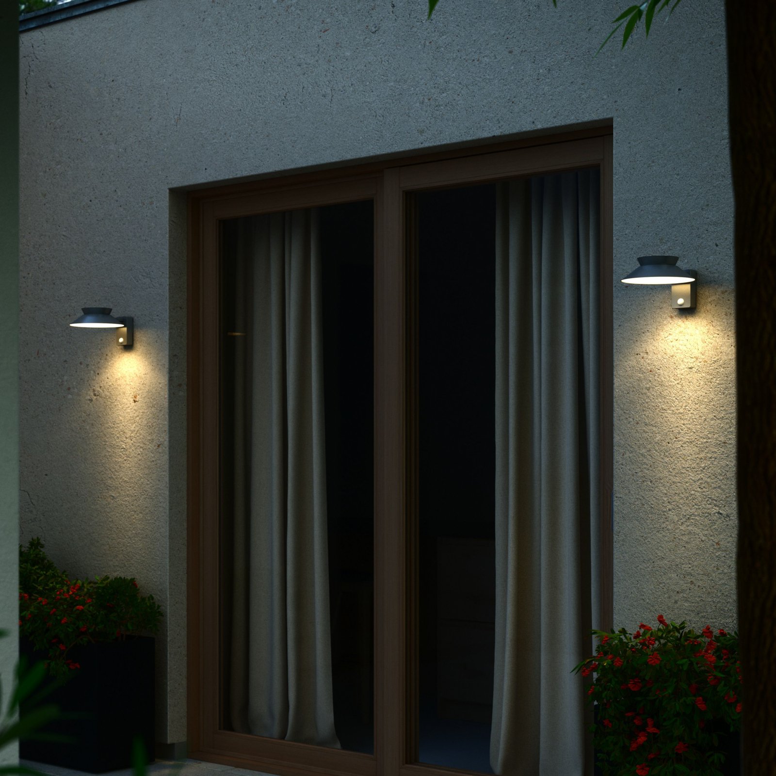 Justina Solar Outdoor Wall Lamp Anthracite - Nordlux