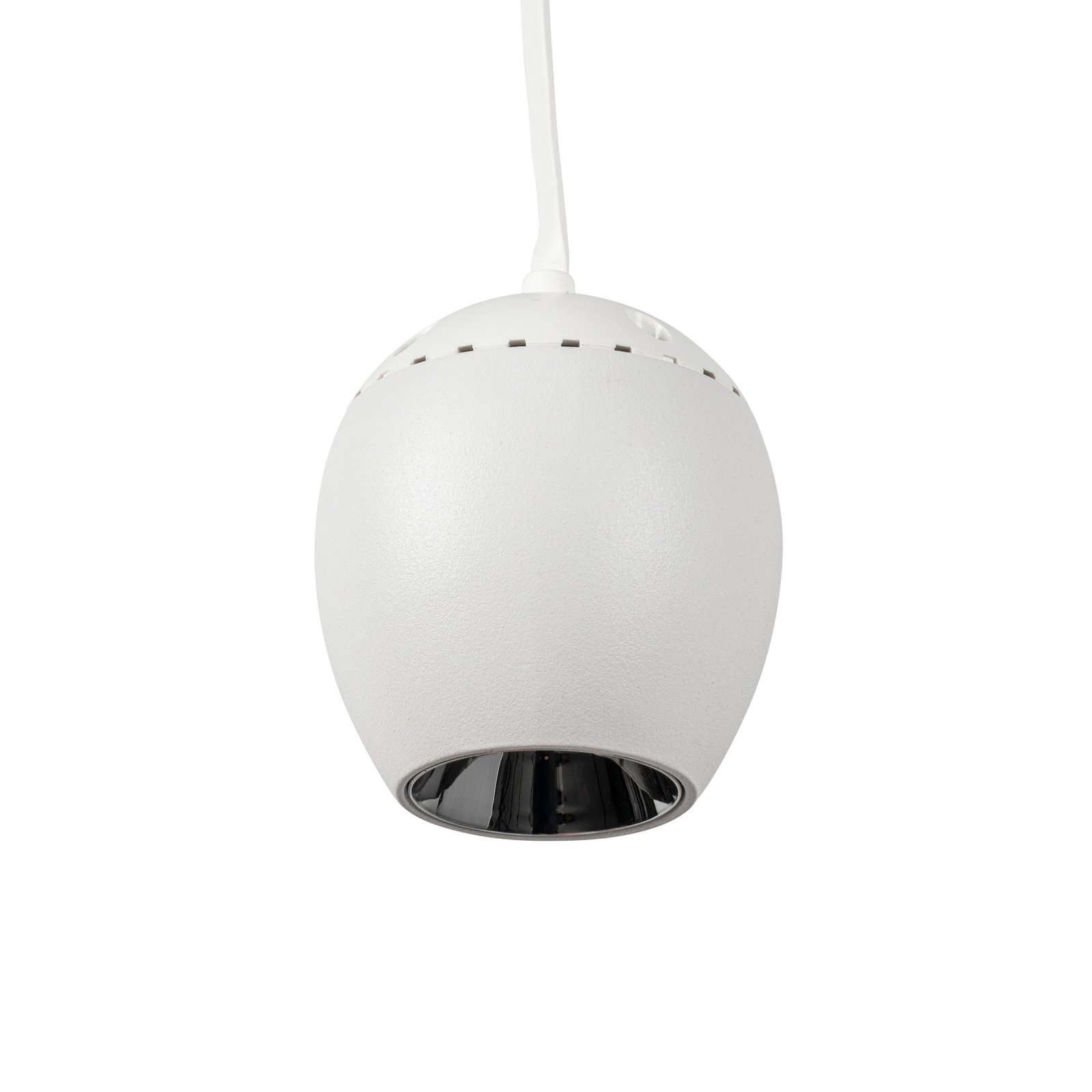 Lindby LED závesné svetlo Lumaro, biele, Ø 6,2 cm, 48V