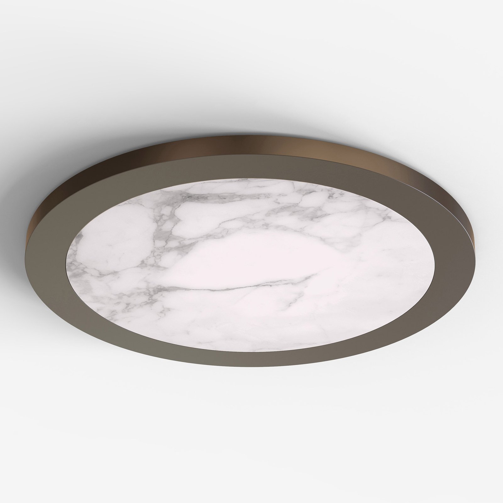 Moon ceiling light with marble effect