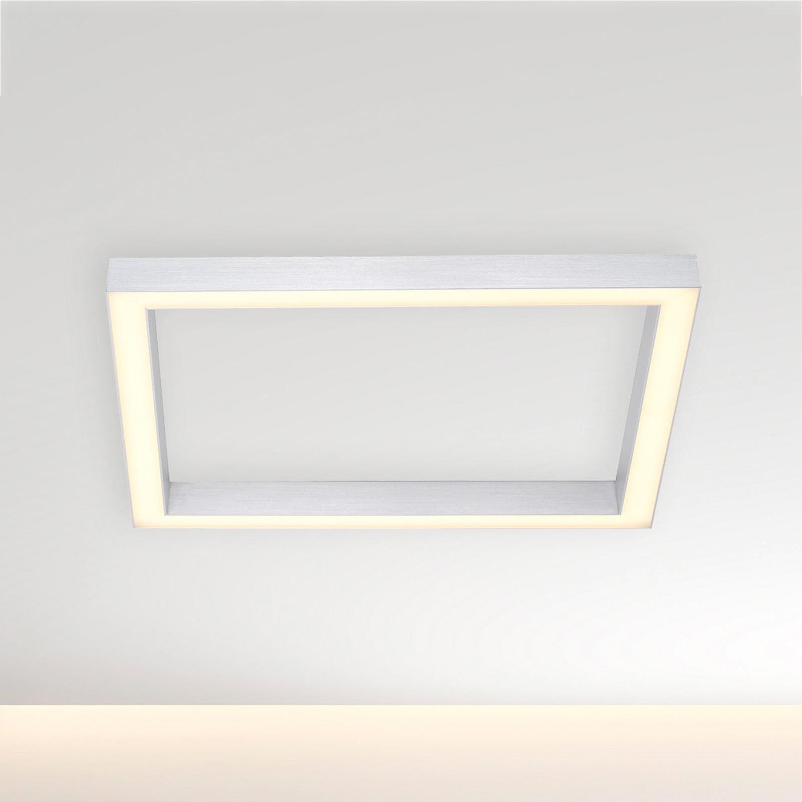 Paul Neuhaus Pure-Lines sufitowa LED kwadrat alu