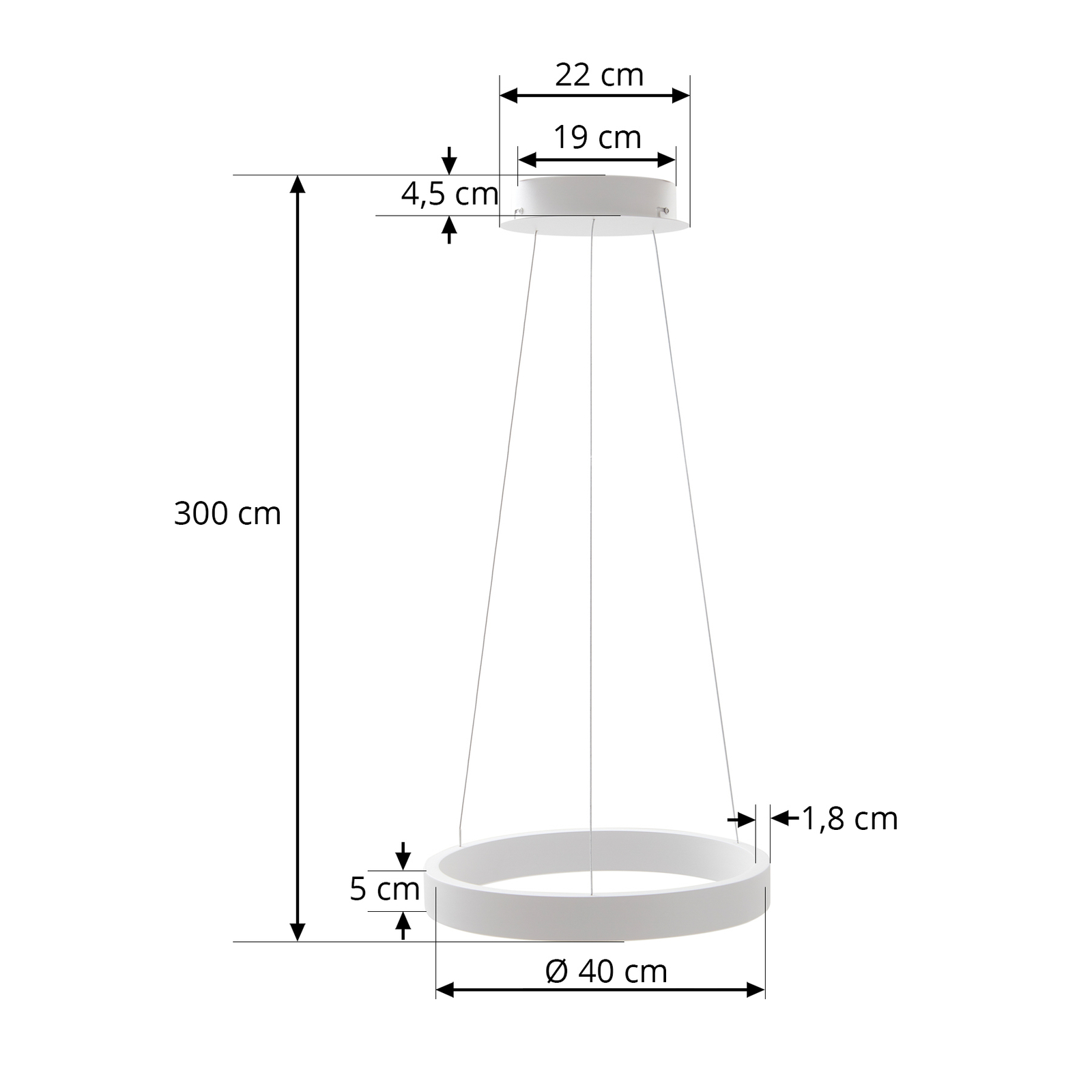 Arcchio Answin LED-Hängeleuchte 26,4 W weiß