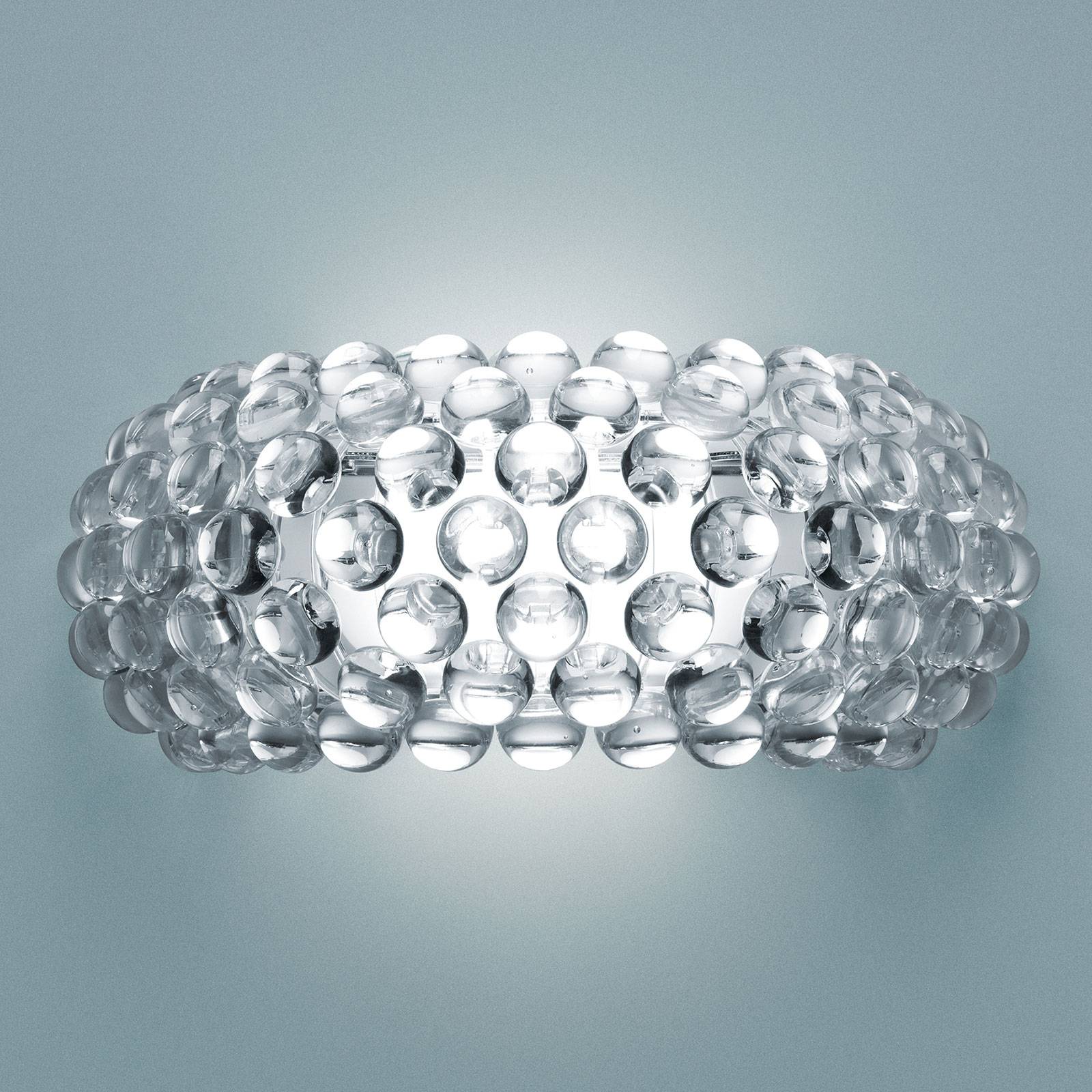 FOSCARINI Foscarini MyLight Caboche media LED, transparent, for Living / Dining Room, handblown glass, polymethyl methacrylate, aluminium, metal, 16 W, energy efficiency: A+, W: 50 cm, H: 19.5 cm