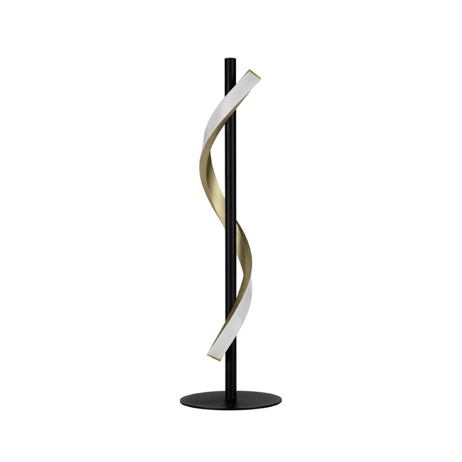 EGLO LED-Tischleuchte CONAPRATO, schwarz/messing, 47 cm, CCT