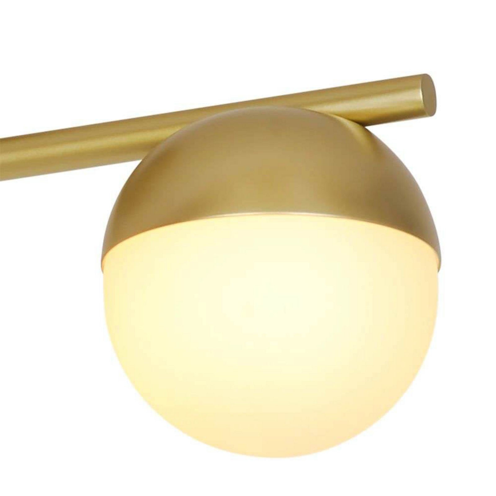 Griestu lampa Contina, misiņa krāsā, Ø 48 cm, metāls/stikls