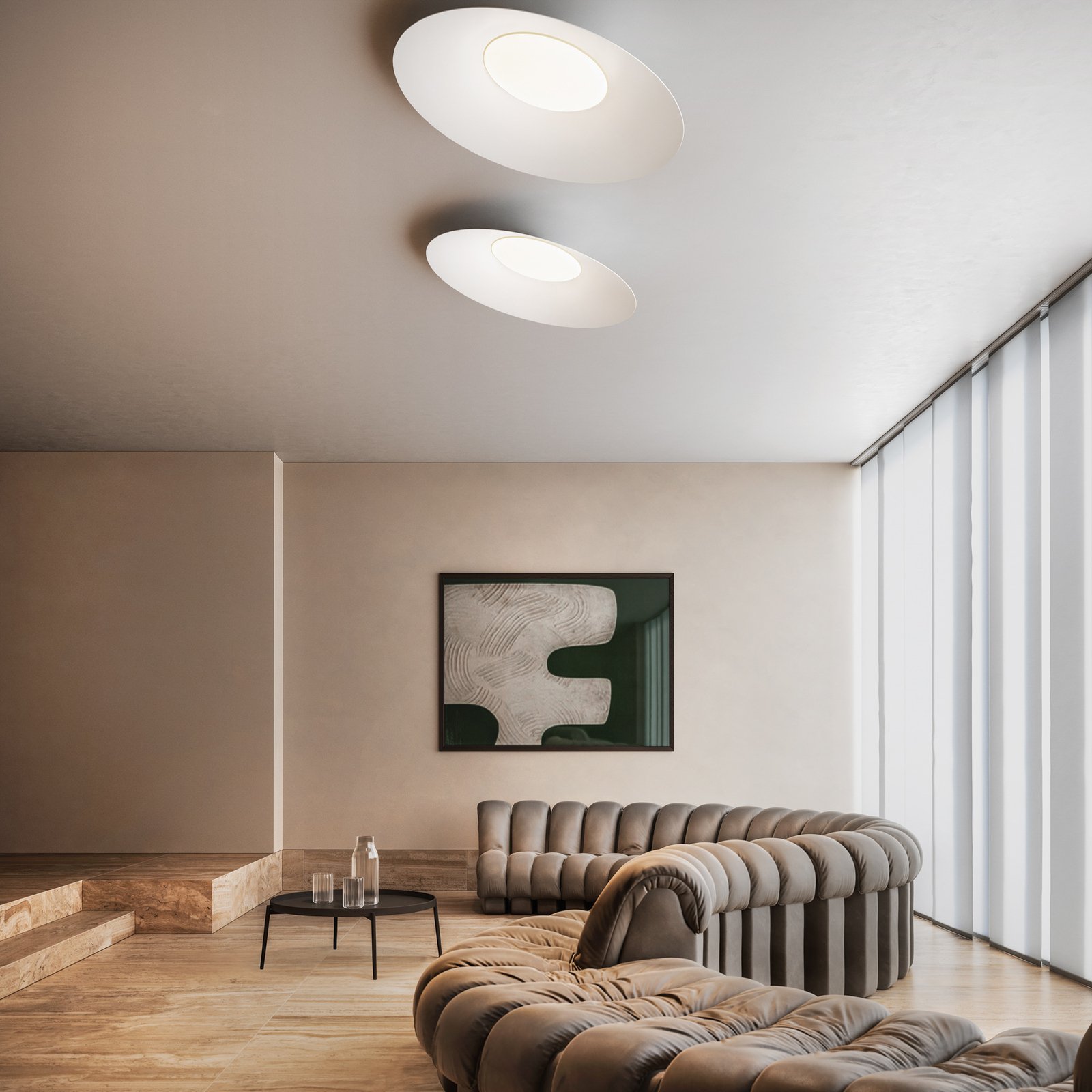 Candeeiro de teto LED de design Kate Ø 90 cm branco 2700 K