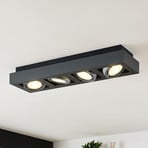 Arcchio plafondspot Ronka, 65 cm, 4-lamps, grijs, GU10