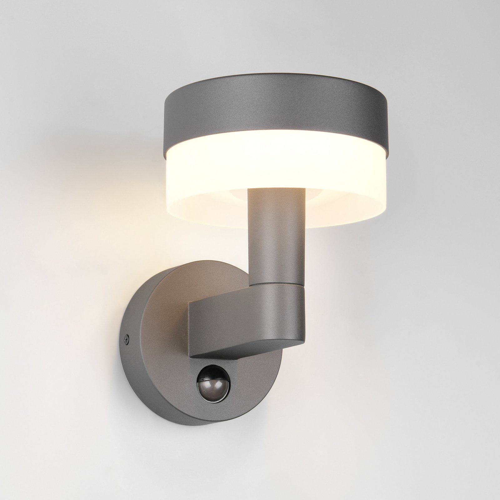 LED-Außenwandlampe Mackenzie Sensor anthrazit, Alu-Druckguss