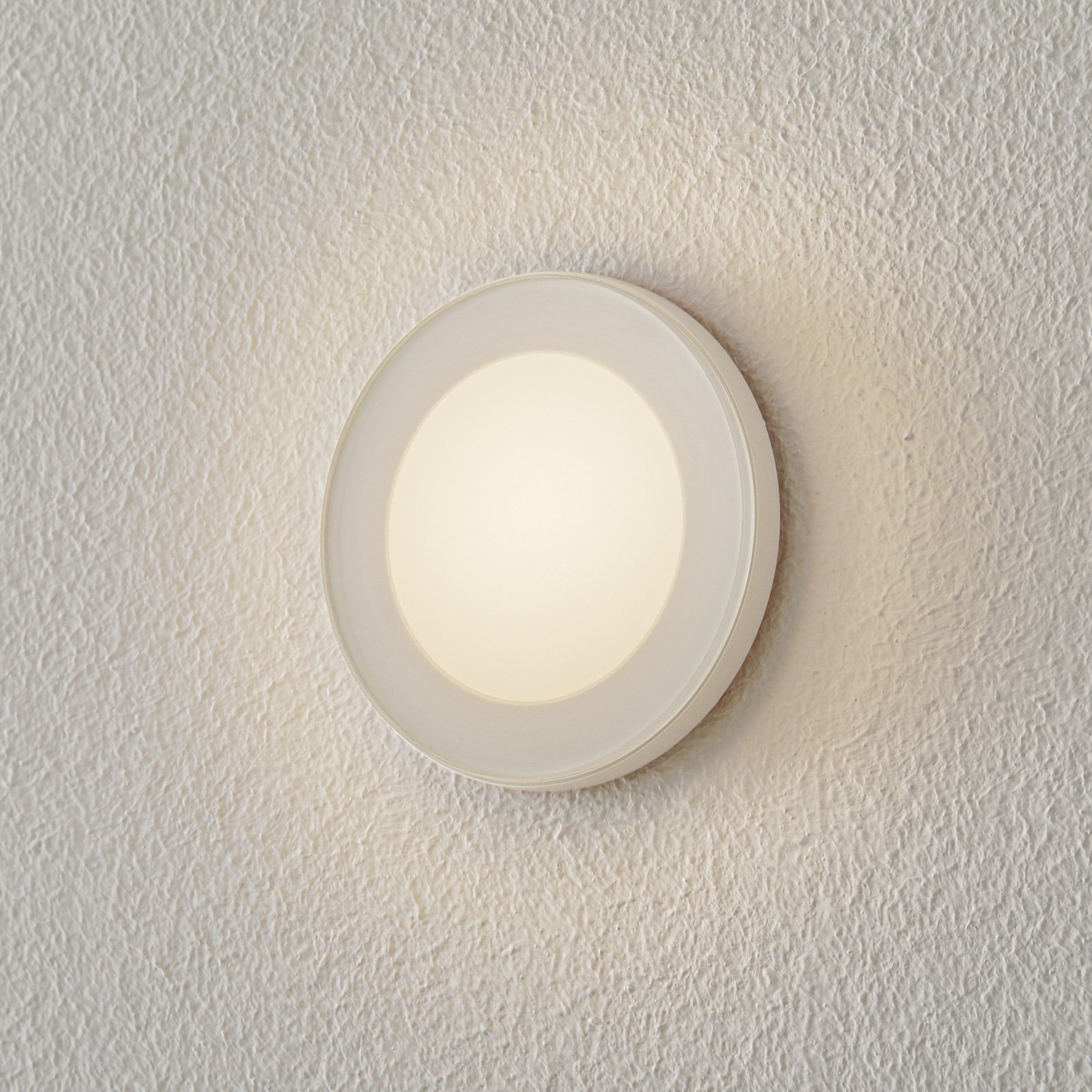 BEGA Accenta LED recessed wall lamp, round, outer ring