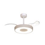 Smart LED plafondventilator Coin Mini beige/wit DC - Mantra