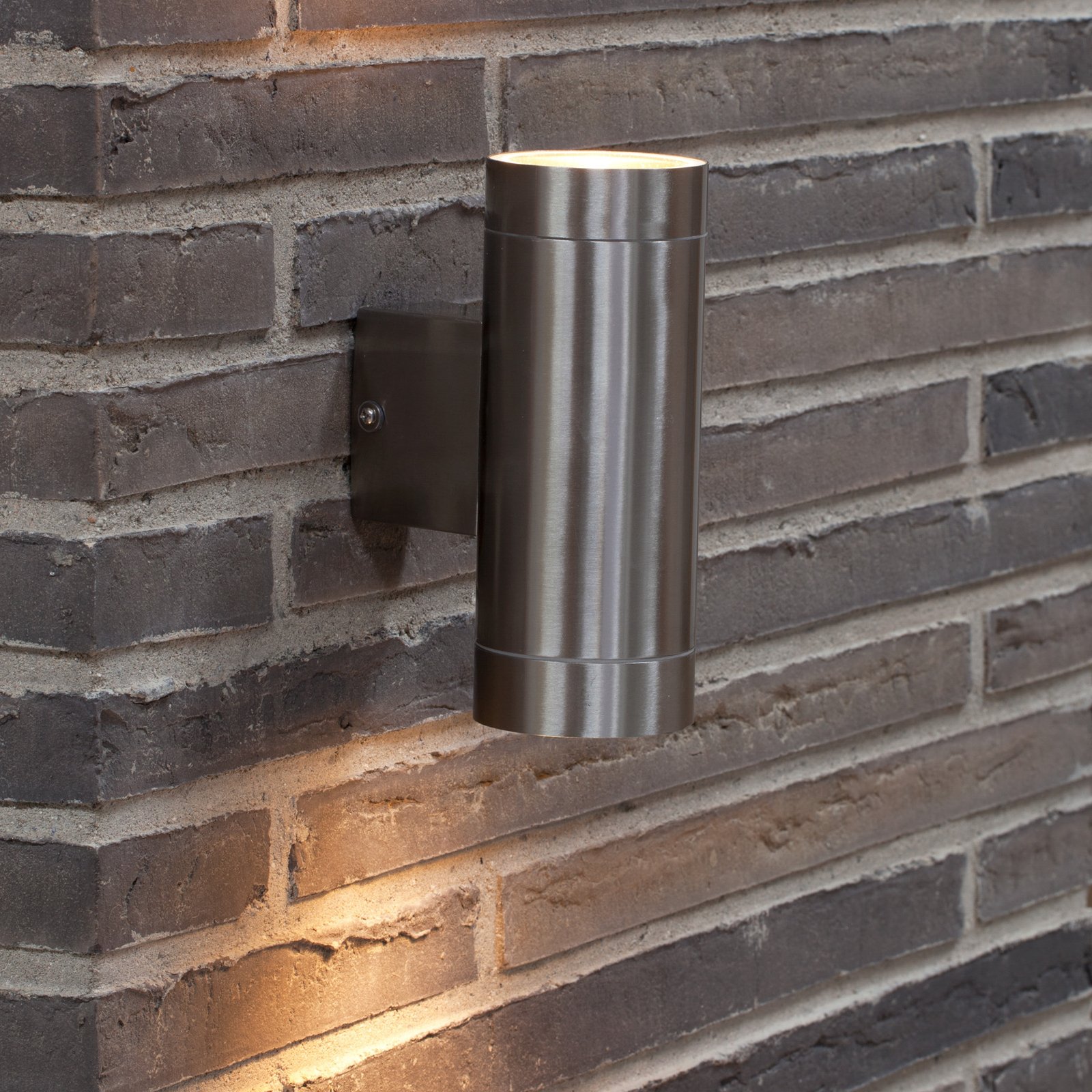 Tin Maxi Double outdoor wall light stainless steel