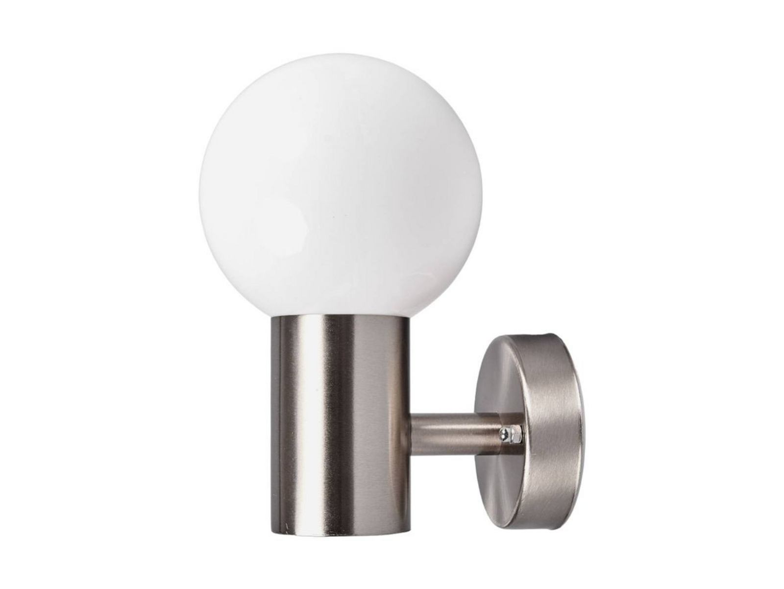 Tomma Aplica de Exterior Stainless Steel/Opal White - Lindby