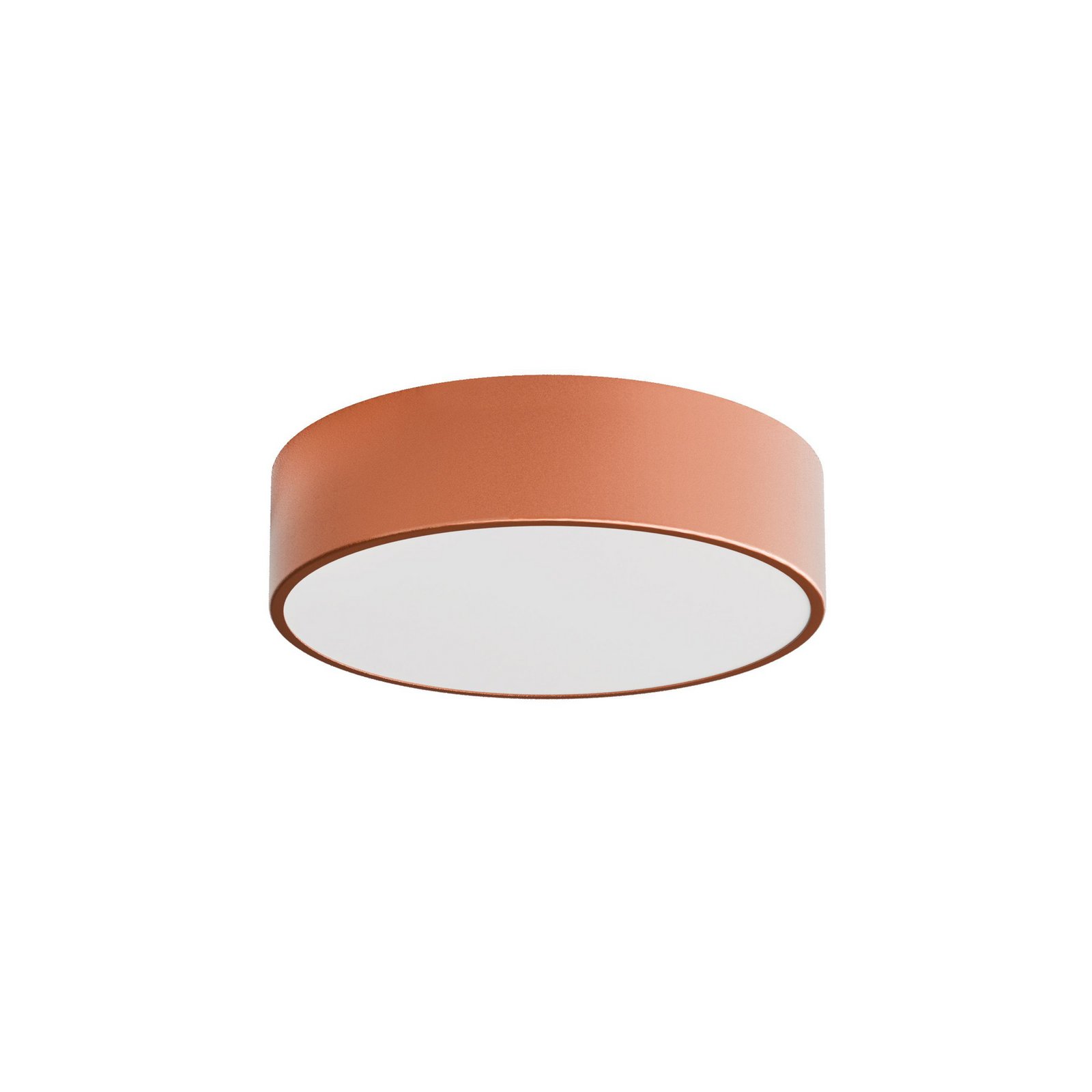 Cleo 300 loftlampe, kobber, sensor, IP54, Ø 30 cm, metal