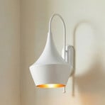 Olaf wall light, white, metal, height 48 cm