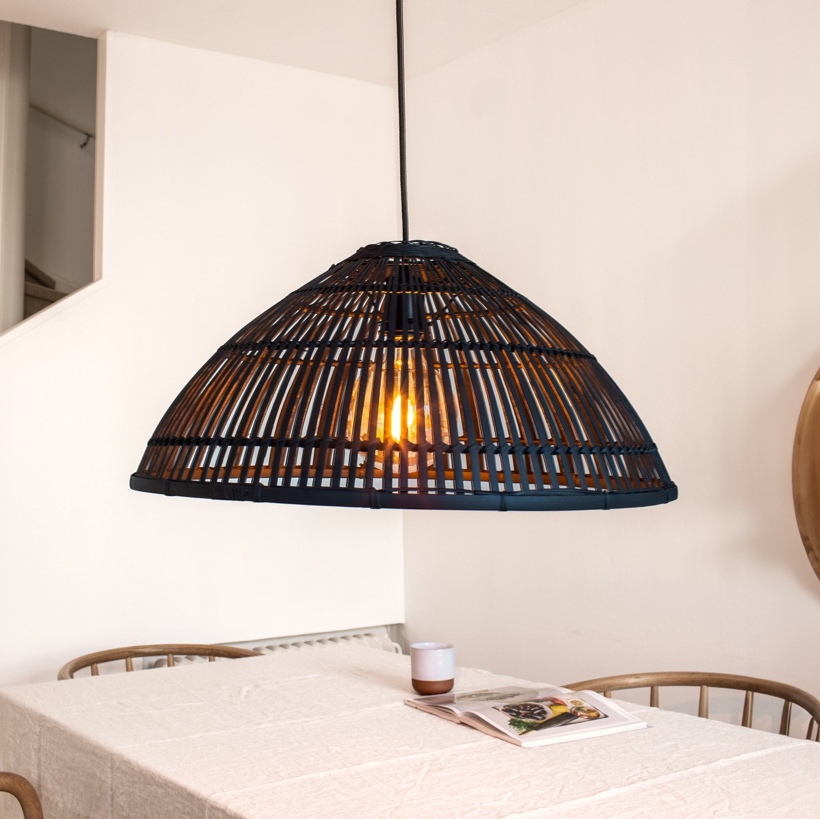 Markslöjd Lampă suspendată Capello din bambus negru - Camera de zi / sufragerie - Scandinavă - Bamboo