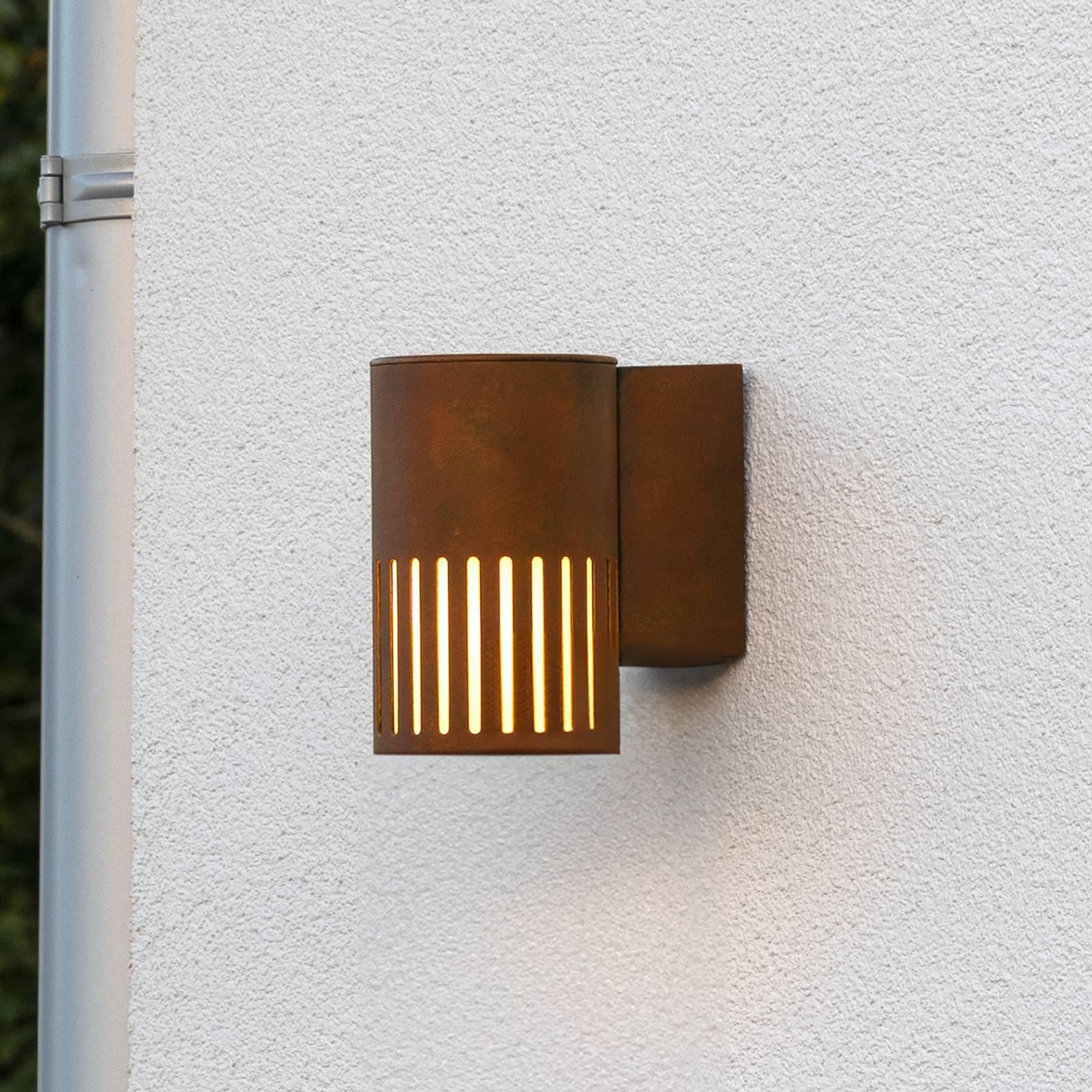 Außenwandlampe Pistoia, rostfarben, Höhe 17 cm, Metall, IP54 günstig online kaufen