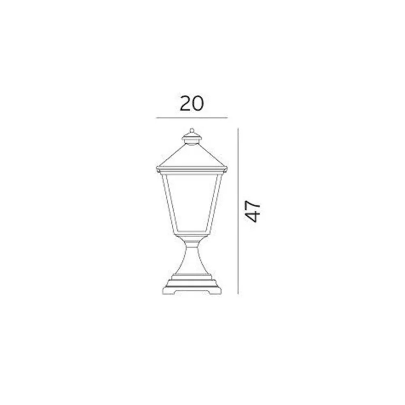 London Lampadare Exterior Small pentru Ancoră Pentru Beton White - Norlys