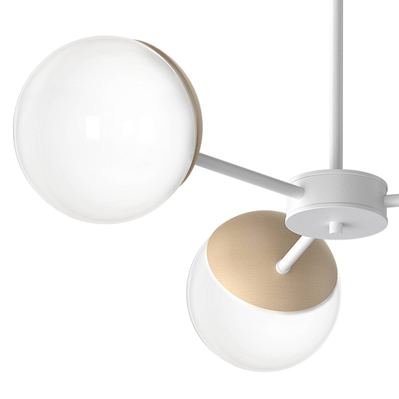 Eko-Light Plafonnier Sfera 3 lampes distance verre/bois