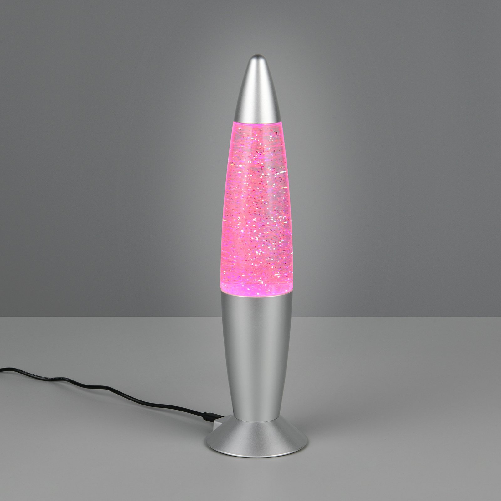 LED-bordslampa FAME, titanfärgad, höjd 35 cm, RGB, USB