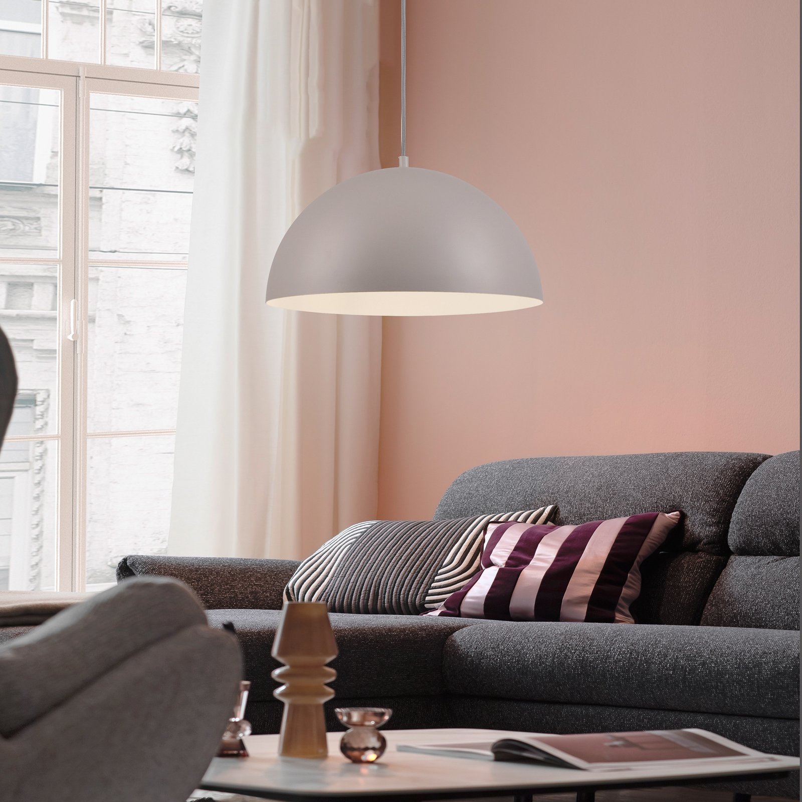 Schöner Wohnen Ali Sandbrise pendant light, iron, Ø 38 cm E27 Schöner Wohnen Ali Sandbrise pendant light, iron, Ø 38 cm E27