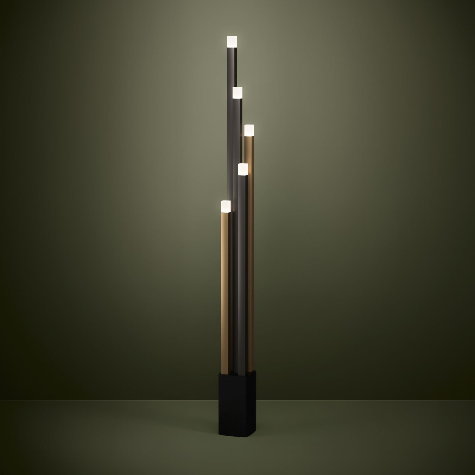 Lampadar LED EGLO Stars of Light Estanterios 5 becuri - Camera de zi / sufragerie - Modern - negru maro auriu - Aluminiu