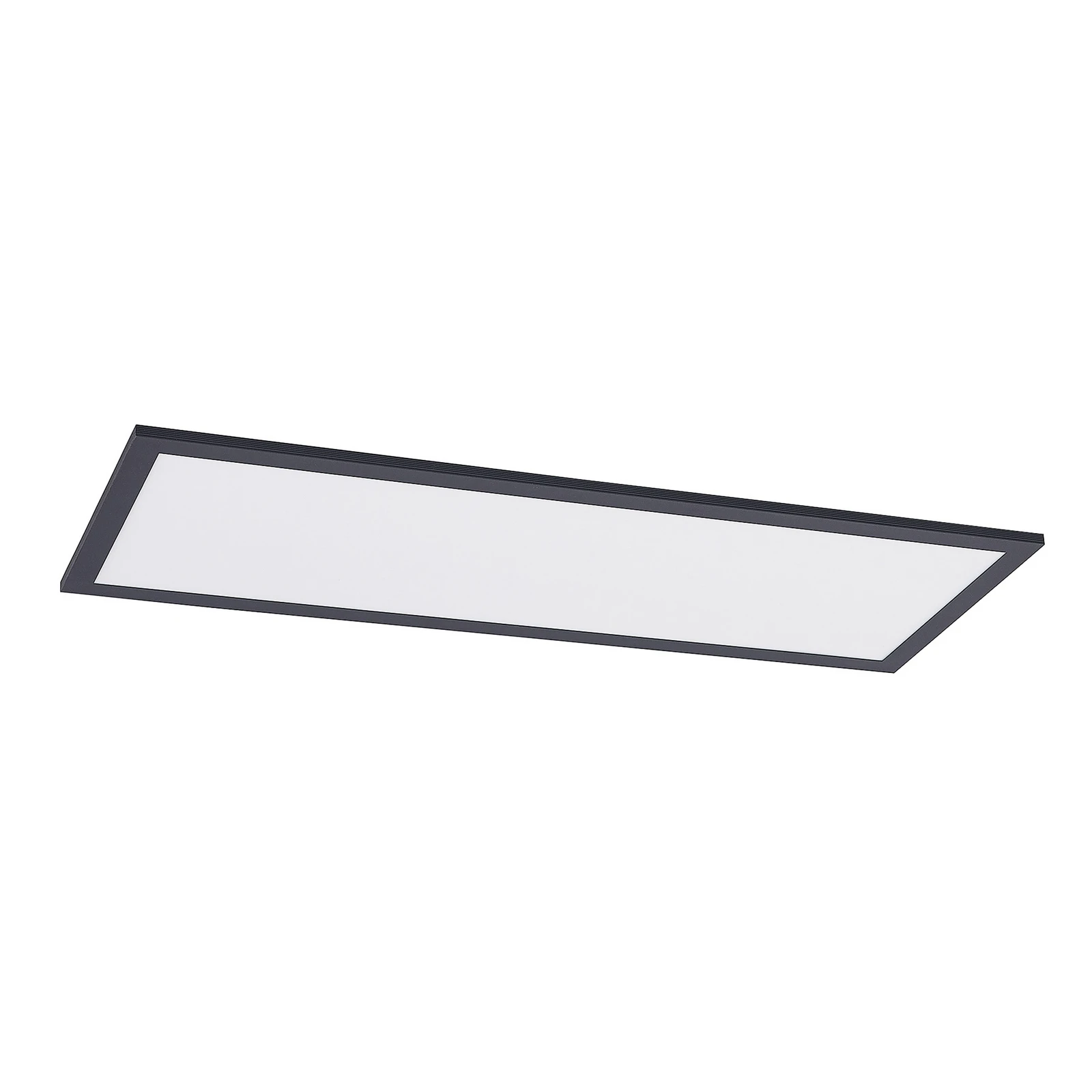 Lindby LED panel Nelios, 80 x 30 cm, 4,000K, fekete, fém