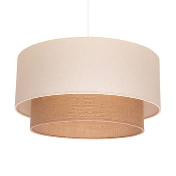 Euluna Boho hanglamp dubbele kap ecru/jute bruin