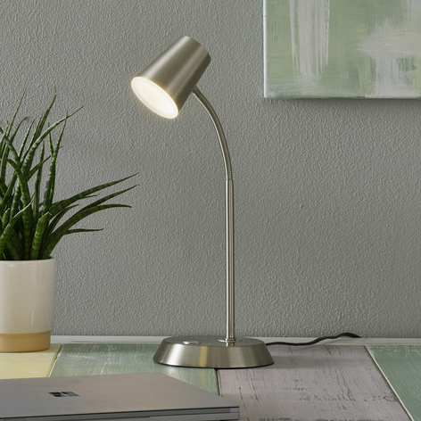 Lámpara de mesa LED Narcos en color níquel