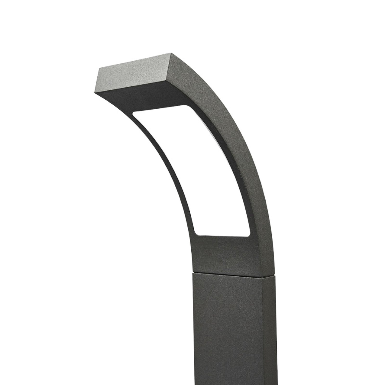 Lampione a LED Juvia in alluminio grigio grafite