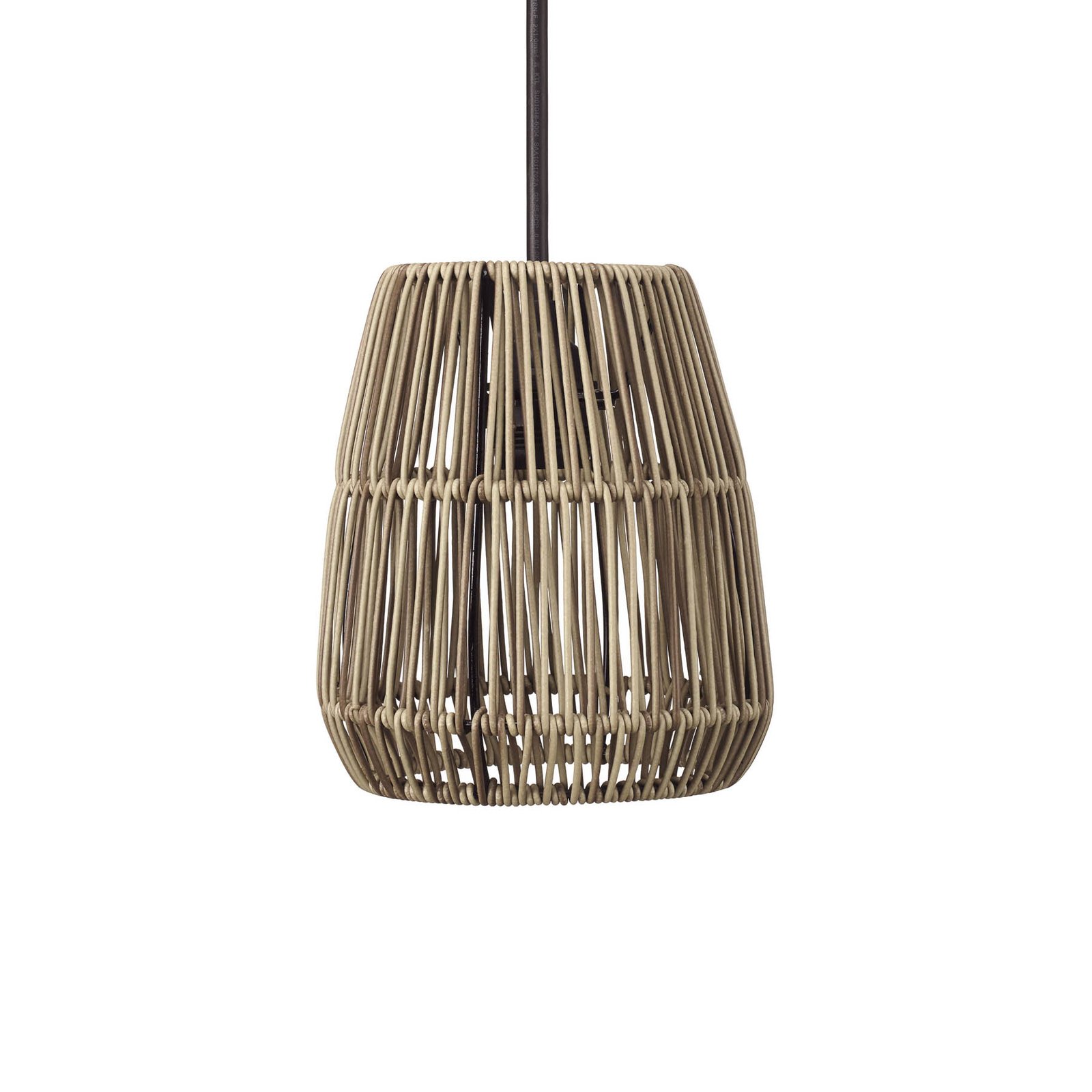 PR Home Suspension Saigon, aspect rotin, gris, Ø 18 cm