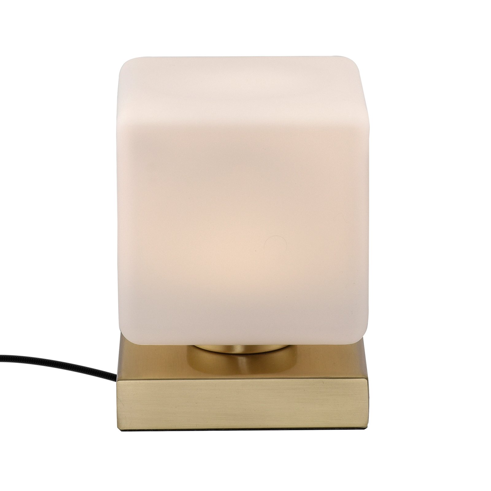 Lampă de masă LED Dadoa, dimabilă, alamă mat