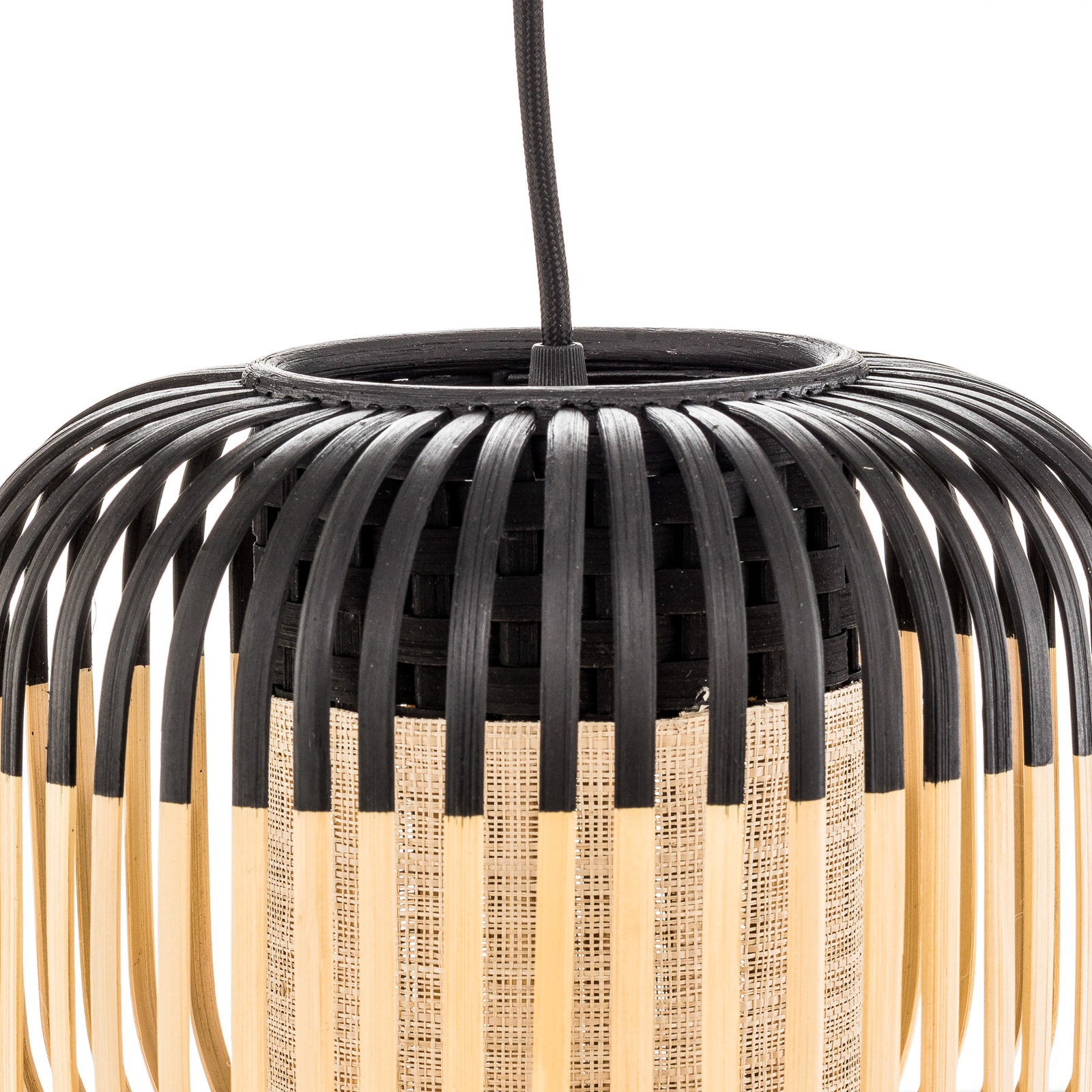 "Forestier Bamboo Light XS" pakabinamas šviestuvas 27cm juodas