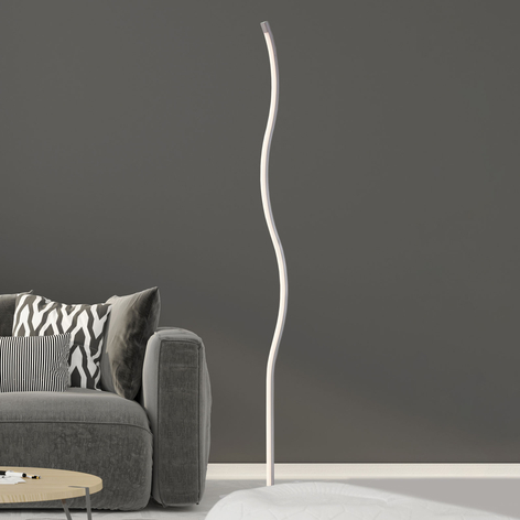 LED-gulvlampe 1367-012 i bølgeform med dimmer