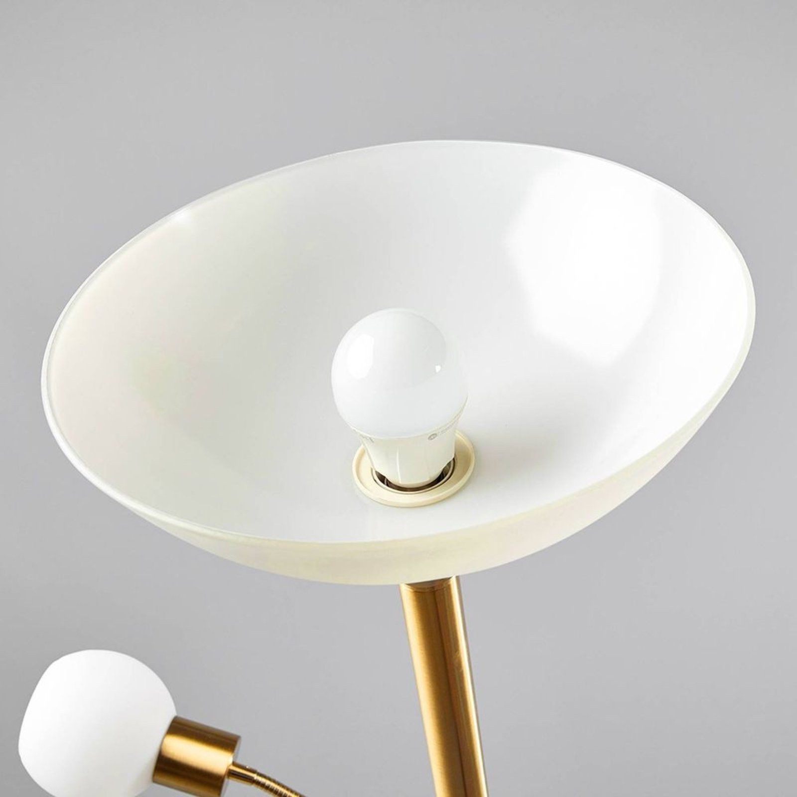 Elaina Lampadar Brass/White - Lindby