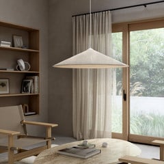 Závěsné svítidlo Hill, Ø 85 cm, Tyvek, bílá