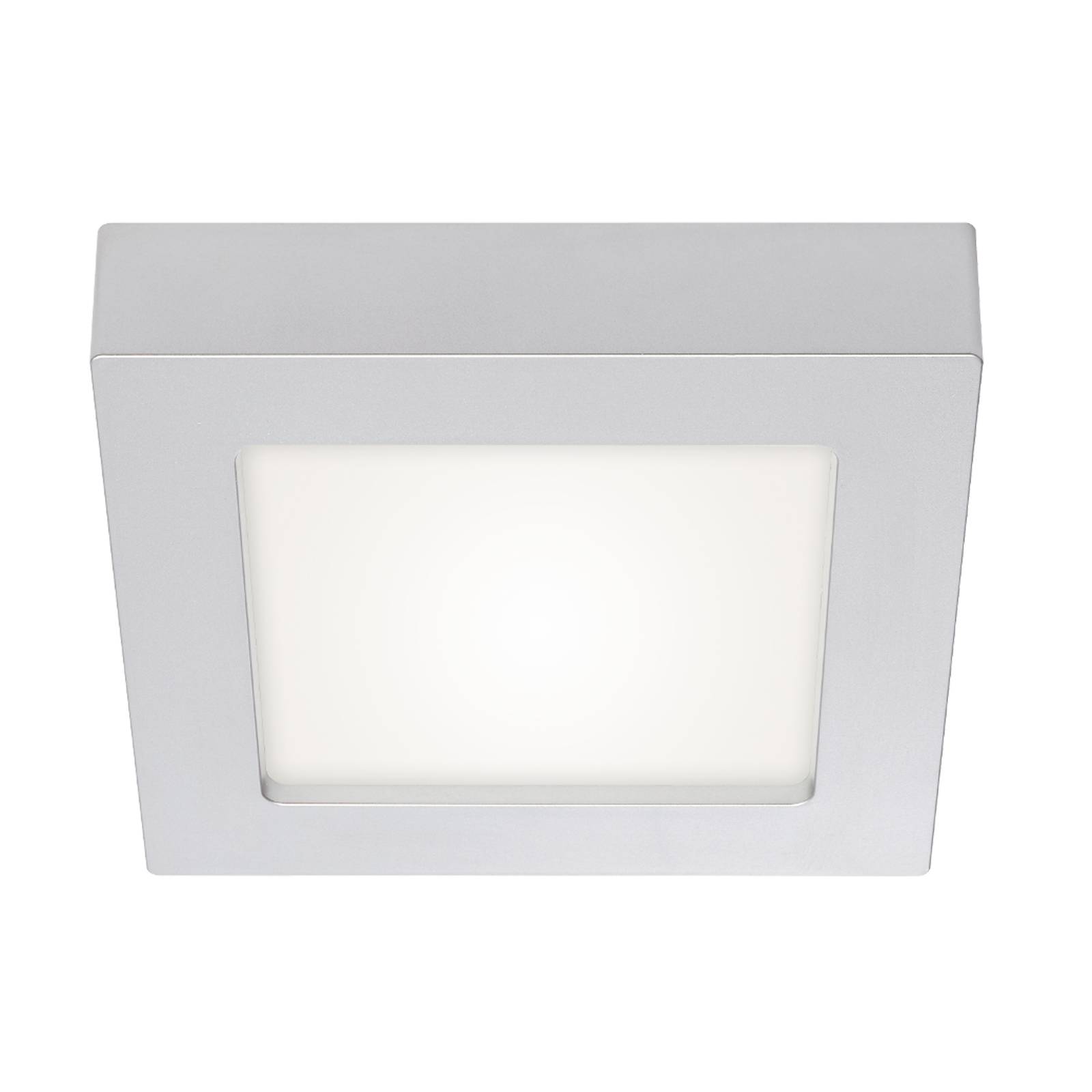 Prios Alette LED ceiling light, silver, 17.2 cm