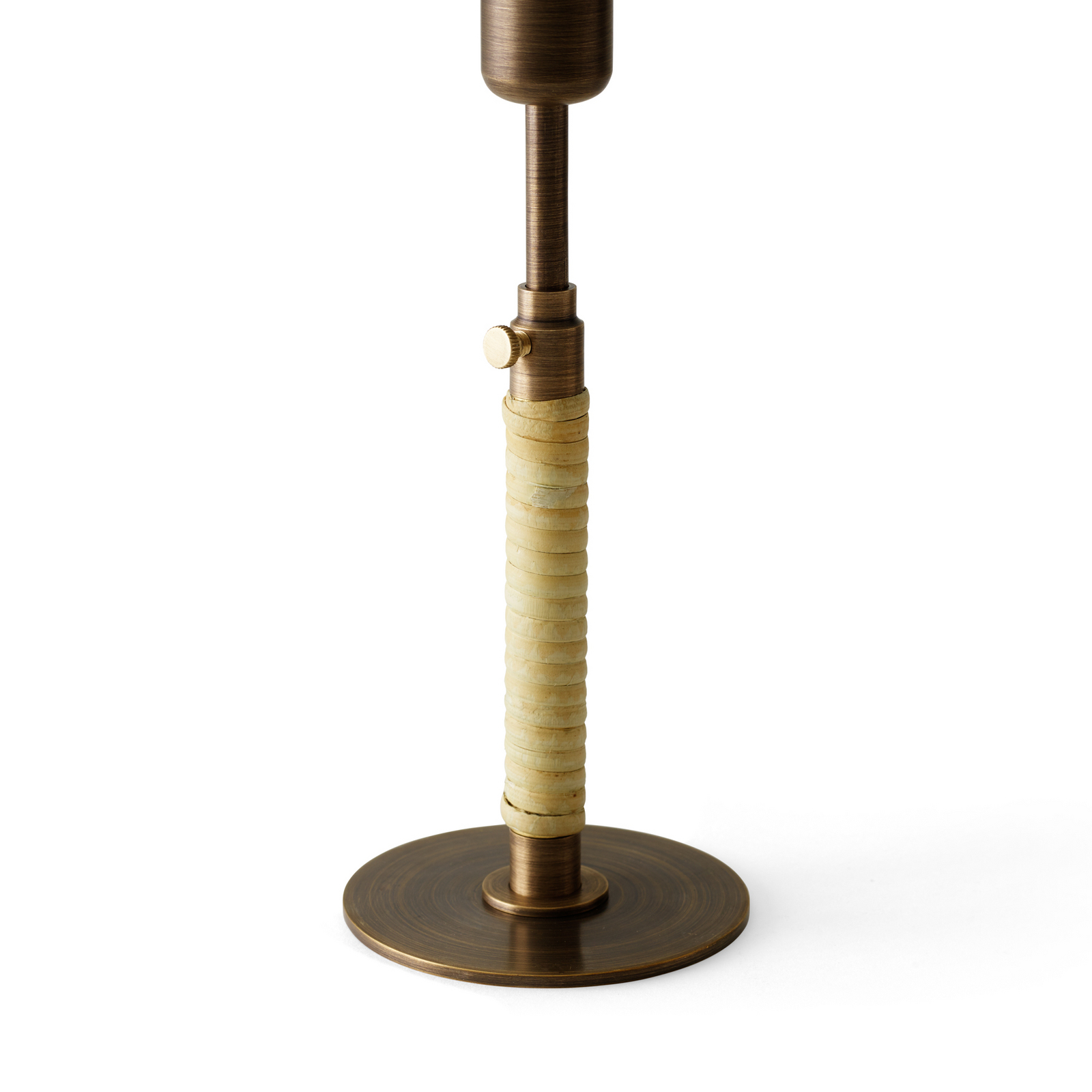Duca candle holder, bronze, height 24 cm, rattan - Audo