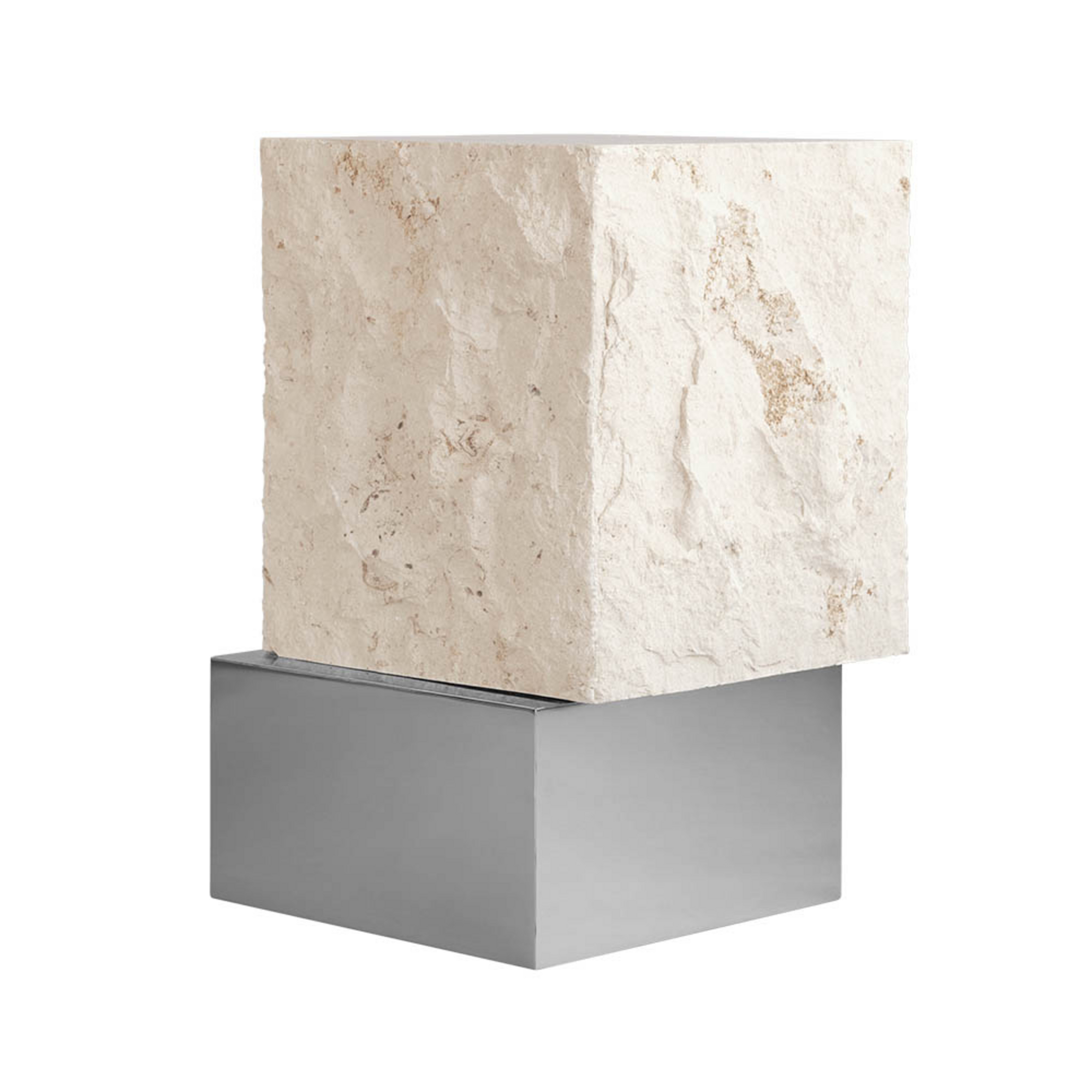 Temple Table Tall Chrome/Limestone - 101 Copenhagen