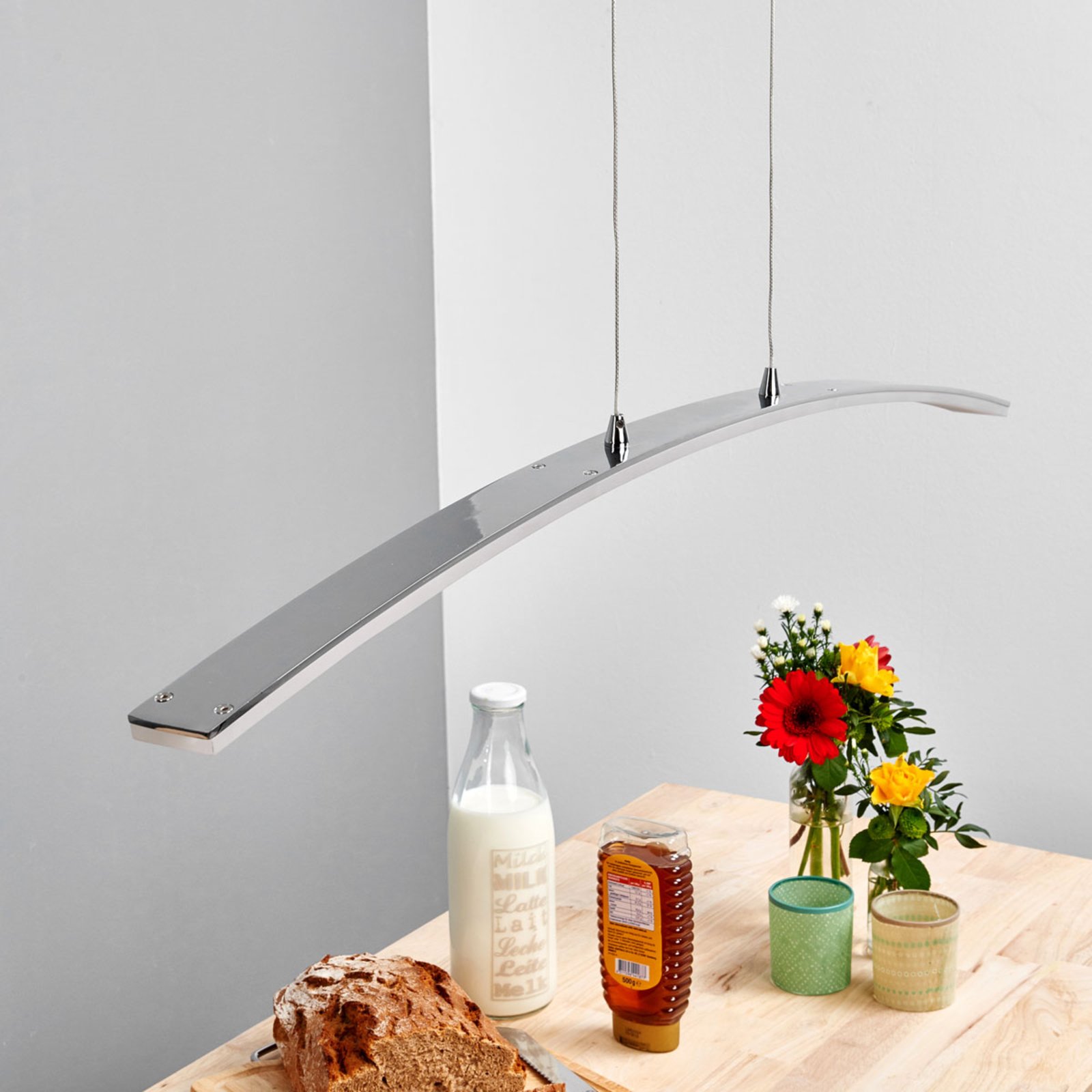 Lorian Pendant White/Chrome - Lucande
