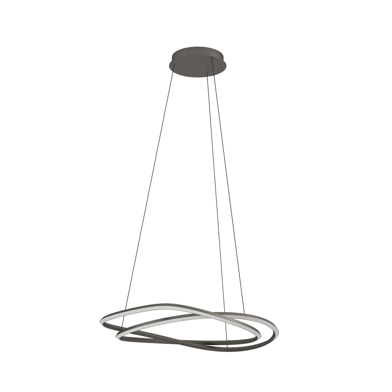 Suspension LED Guntin grise 62 cm en métal CCT - Stars of Light