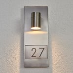 Modena 7655 house number light, stainless steel