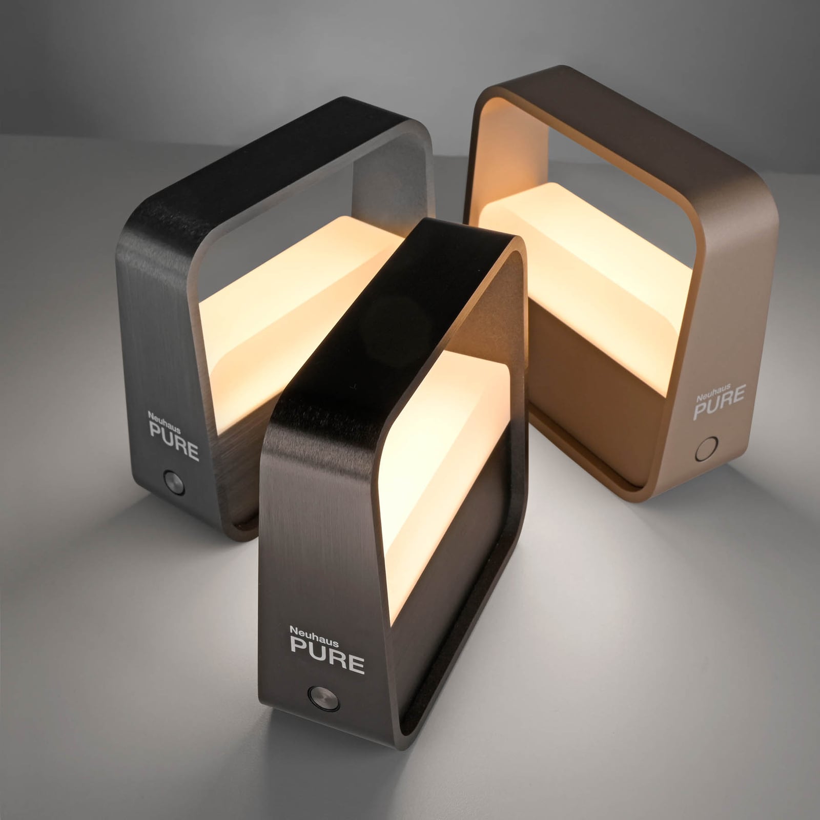 Lampe à poser LED rechargeable Go, grise, en aluminium - PURE Lampe à poser LED rechargeable Go, grise, en aluminium - PURE