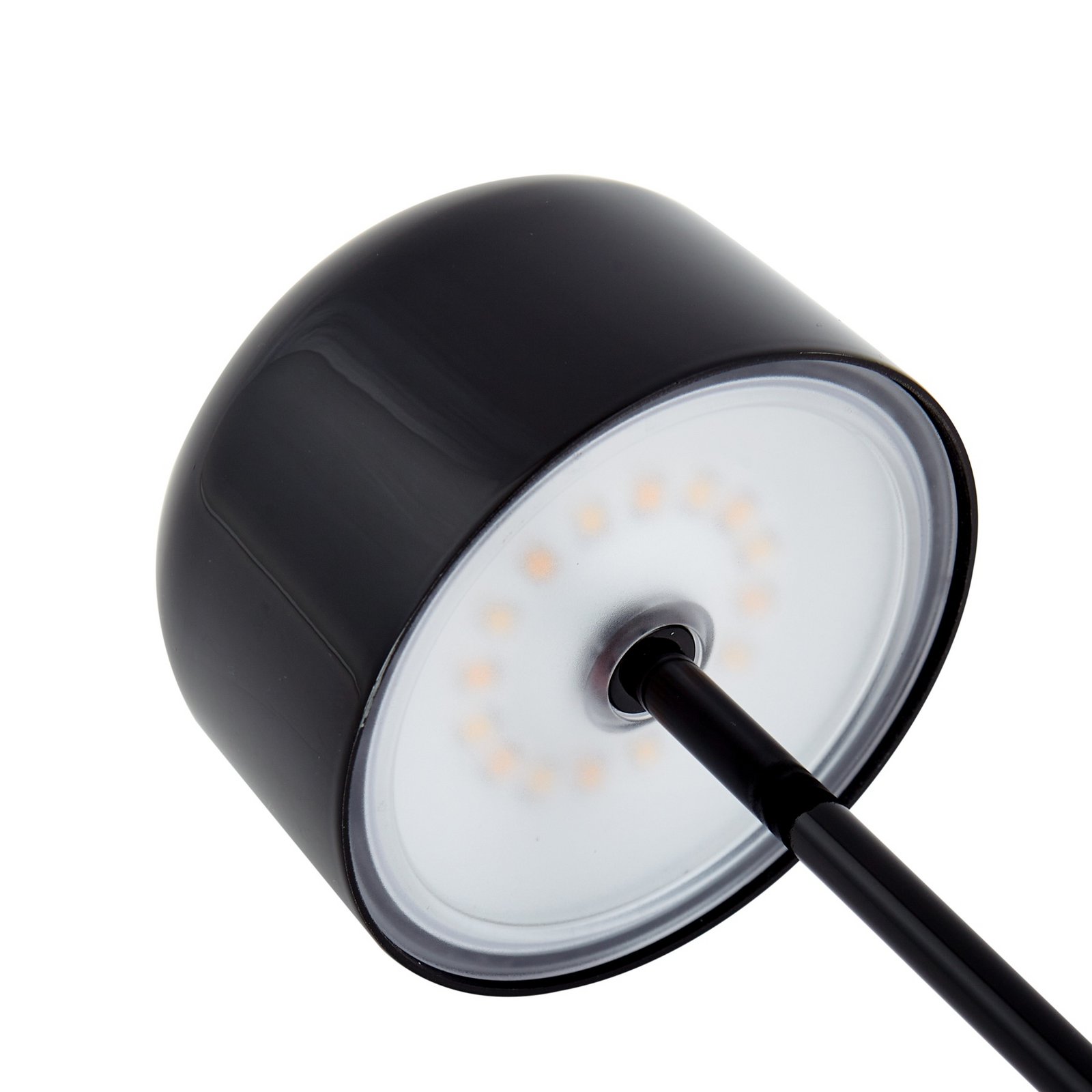 Quill LED table lamp, CCT, black, dimmable - Lucande