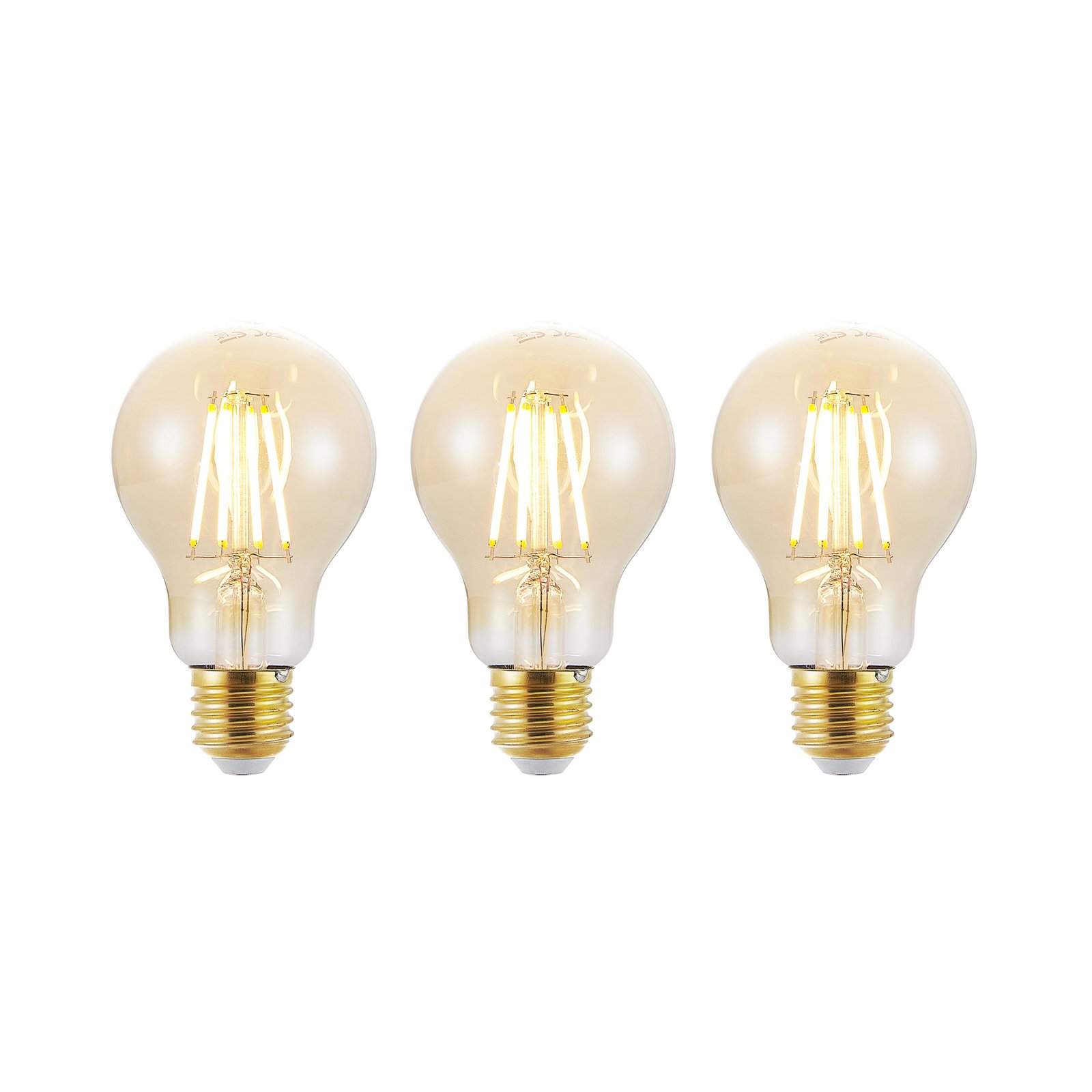LED lamp E27 6,5W 825 amber 3-Step-dimmer 3/set