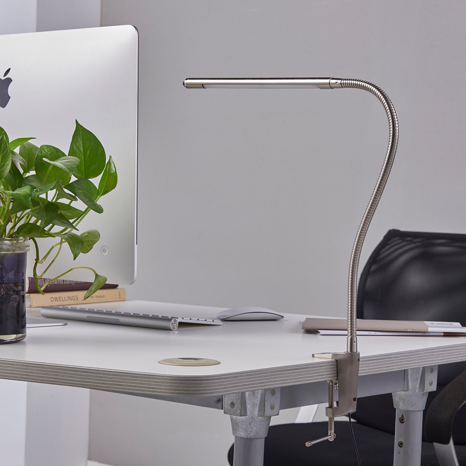 Lionard LED Lámpara de Abrazadera Nickel - Lindby