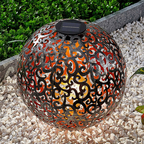 Lindby Eduta ornament-LED solarlamp zilver-goud