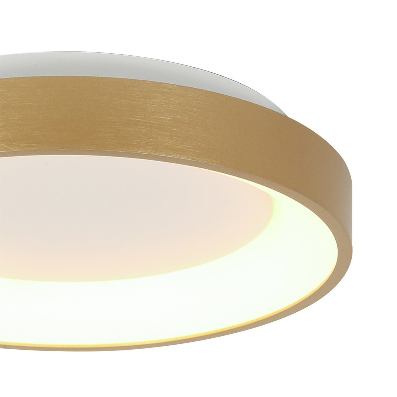 Ringlede LED mennyezeti lámpa, arany, magasság 6 cm, Ø 28 cm