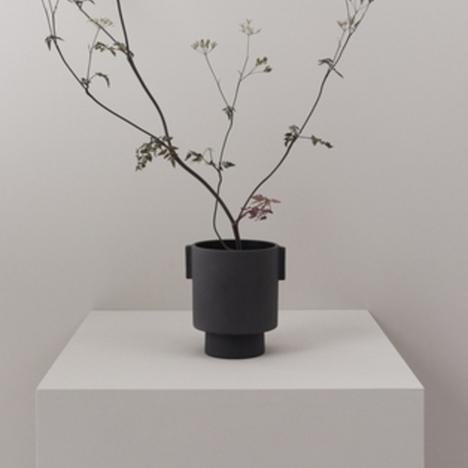 Vaso para plantas Inka Kana, antracite, 11 cm - OYOY Living Design
