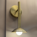Kinkiet LED Arden, w kolorze złotym, wysokość 36 cm, metalowy, ściemniany